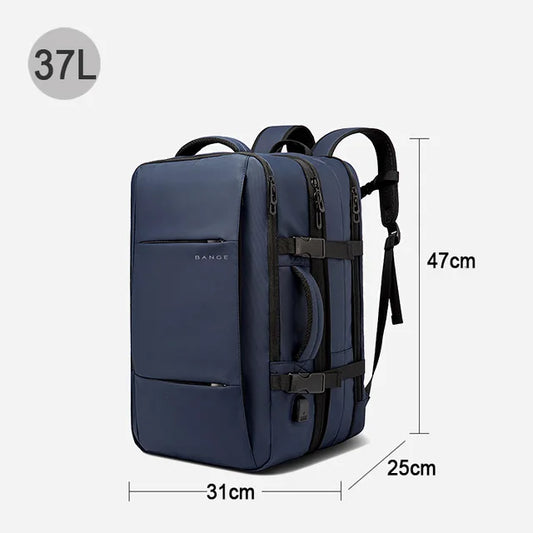 BANGE Expandable Men's Laptop Backpack – Waterproof, Large Capacity Hiking & Travel Bag for Men