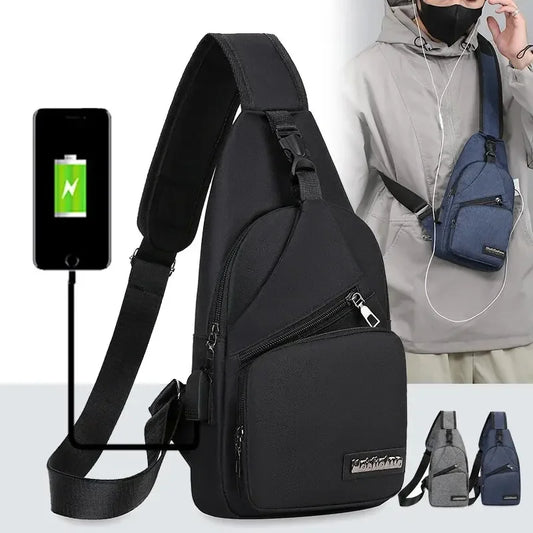 Men's Large-Capacity Chest Bag – Stylish & Versatile Crossbody Shoulder Backpack for Outdoor & Everyday Use