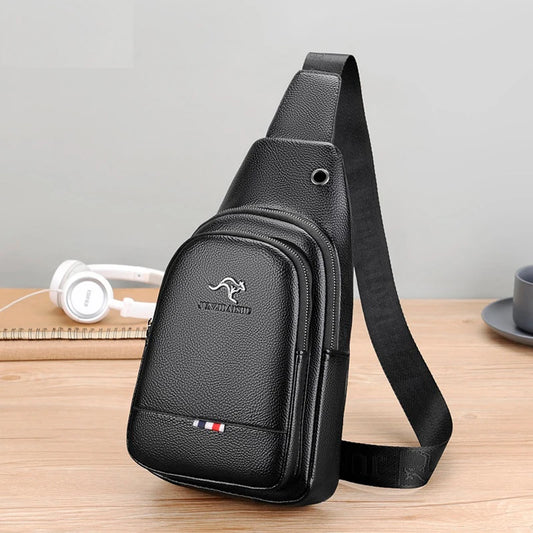 Men's Luxury PU Leather Chest Bag – Vintage Crossbody Shoulder Pack for Stylish & Practical Everyday Use