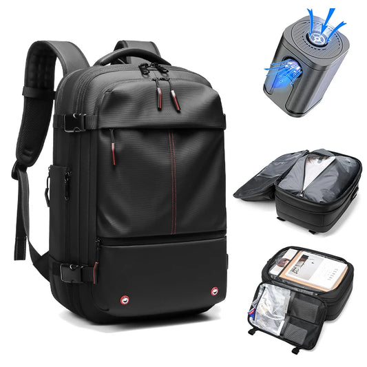 Men's Multi-Functional Travel Backpack - 17" Laptop, Business, School, and Hiking with Vacuum Compression & Large Capacity